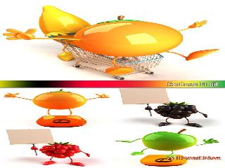 3d фрукты
