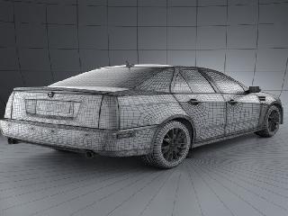 cadillac sts 3d модели